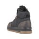 
Asphaltschwarze Rieker Herren Schnürstiefel 38545-00 mit einer robusten Profilsohle. Schuh von hinten