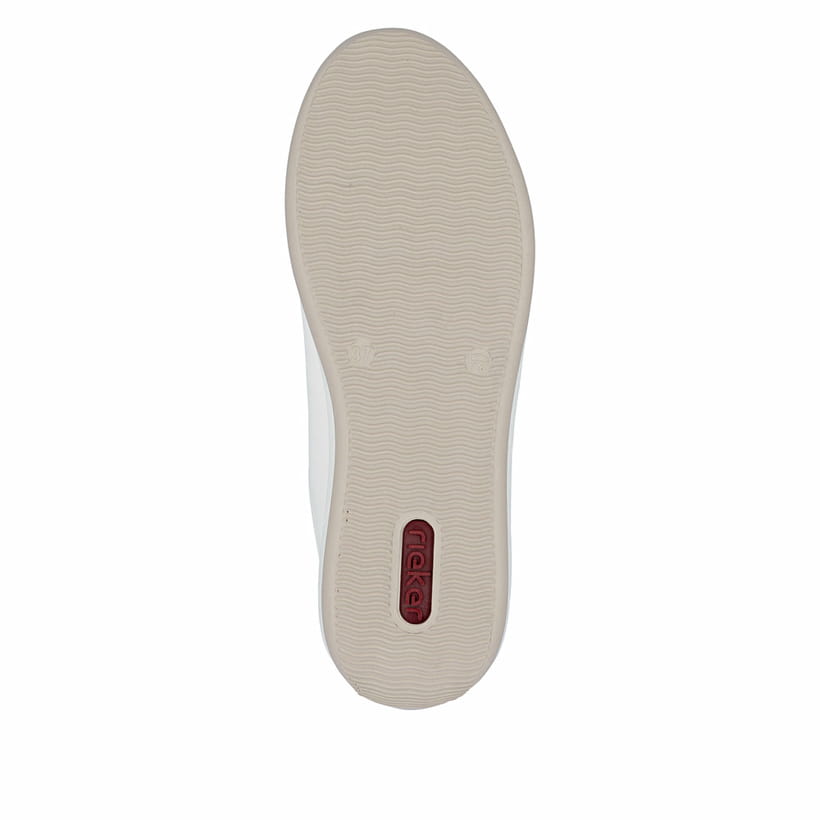 Baskets basses Rieker multicolores femme N1112-92 avec fermeture éclair. Semelle extérieure de la chaussure.