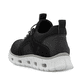 Schwarze Rieker Herren Sneaker Low 04352-00 mit einem Gummizug. Schuh von hinten.