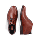 
Fuchsbraune Rieker Herren Schnürschuhe 10301-24 mit Schnürung sowie einer Profilsohle. Schuhpaar von oben.