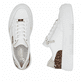 Weiße Rieker Damen Sneaker Low M1900-80 aus Glattleder. Schuh von oben, liegend.