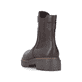 Dunkelbraune Rieker Damen Chelsea Boots 72660-25 mit einem Reißverschluss. Schuh von hinten.