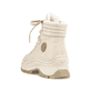 
Hellbeige Rieker Damen Schnürstiefel X9334-62 mit Schnürung und Reißverschluss. Schuh seitlich schräg