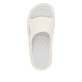 Beige Rieker Damen Pantoletten W3450-60 mit flexibler und ultraleichter Sohle. Schuh von oben.