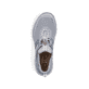 Blaue Rieker Damen Sneaker Low M6061-12 mit einem Gummizug sowie Komfortweite G. Schuh von oben.