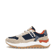 Blaue Rieker Herren Sneaker Low U1300-14 mit Schnürung sowie flexibler Sohle. Schuh Außenseite.