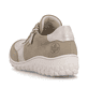 Beige Rieker Damen Schnürschuhe 59502-62 mit Reißverschluss sowie Extraweite H. Schuh von hinten.