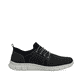 Mocassins Rieker noirs pour homme B7796-02 avec bande élastique. Intérieur de la chaussure.