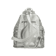 Sac à dos Rieker H1055-93 gris avec fermeture éclair et compartiment arrière. Côté gauche.