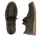 Grüne Rieker Herren Schnürschuhe 04502-54 mit der Extraweite H. Schuh von oben, liegend.