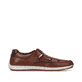 Braune Rieker Herren Slipper 08838-24 mit einem Klettverschluss sowie Ziernähten. Schuh Innenseite.