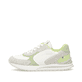 Weiße Rieker Damen Sneaker Low W2400-81 mit Schnürung sowie super leichter Sohle. Schuh Außenseite.