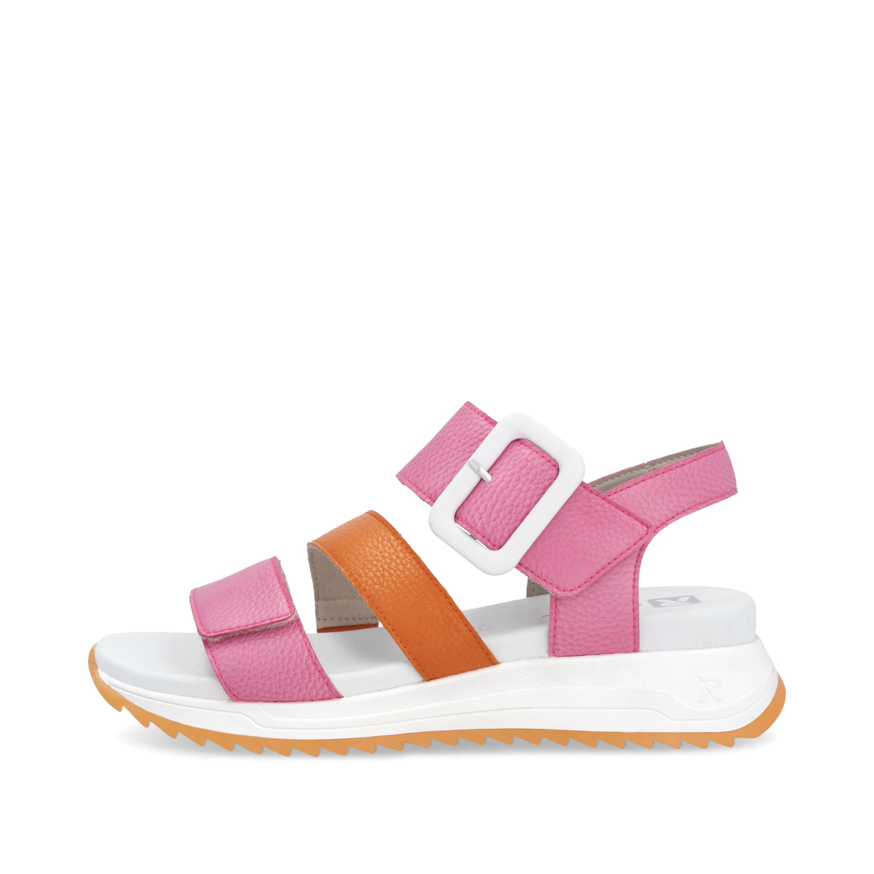 Rosane Rieker Damen Riemchensandalen W2950-31 mit einem Klettverschluss. Schuh Außenseite.