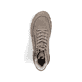 Braune Rieker Damen Schnürstiefel 45962-25 mit modernen Ziernähten. Schuh von oben.