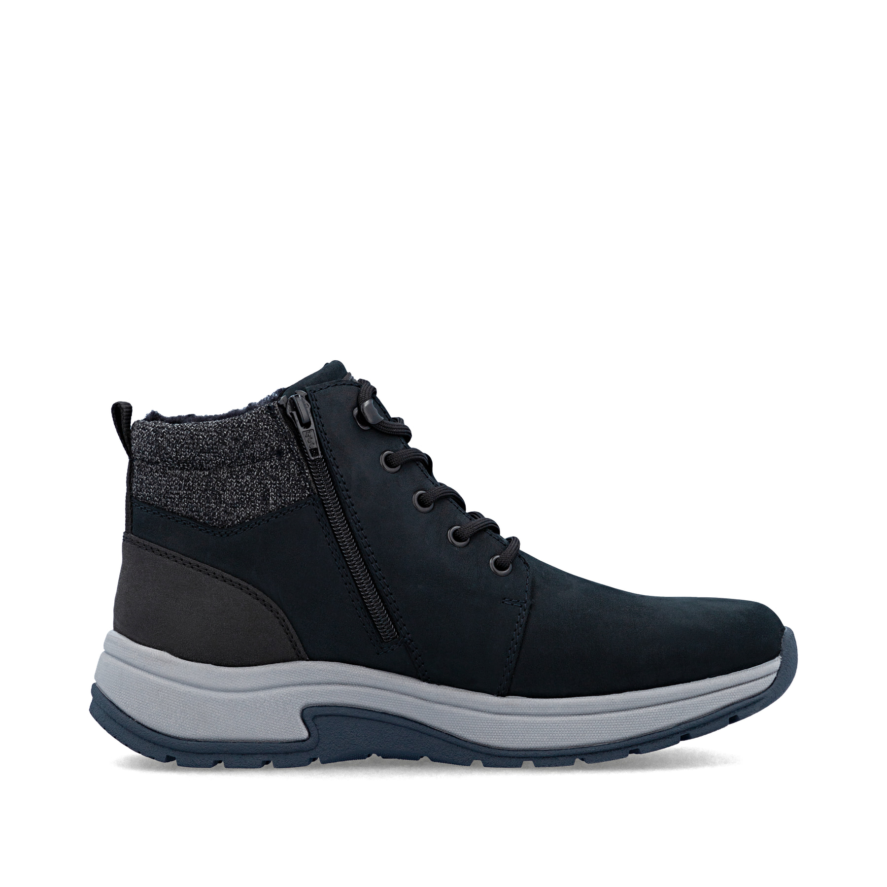 Blaue Rieker Herren Schnürstiefel 11004-14 aus Rauleder. Schuh Innenseite.