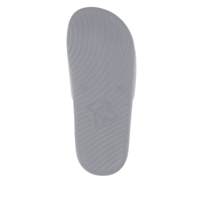 Graue Rieker Herren Pantoletten U3250-40 mit ultraleichter und dämpfender Sohle. Schuh Laufsohle.