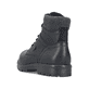 Schwarze Rieker Herren Schnürstiefel F3616-00 aus Glattleder. Schuh von hinten.