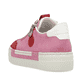 Rote Rieker Damen Sneaker Low N4952-31 mit einem Reißverschluss. Schuh von hinten.