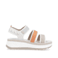 Mehrfarbige Rieker Damen Riemchensandalen W3052-90 mit einem Klettverschluss. Schuh Innenseite.