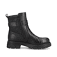 Schwarze Rieker Damen Kurzstiefel Z9174-00 mit Zierschnalle sowie Reißverschluss. Schuh Innenseite.