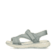 Grüne Rieker Damen Trekkingsandalen V2166-52 mit einem Klettverschluss. Schuh Außenseite.