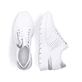 Weiße Rieker Damen Sneaker Low N8321-80 mit Reißverschluss sowie Komfortweite G. Schuh von oben, liegend.