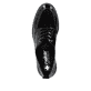 Schwarze Rieker Damen Schnürschuhe 45500-00 mit einer extra weichen Decksohle. Schuh von oben.