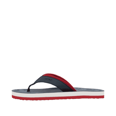 Blaue Rieker Herren Zehentrenner 20151-14 mit der Komfortweite G. Schuh Außenseite.