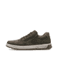 Baskets basses Rieker vertes pour homme 37029-52 avec fermeture éclair. Côté extérieur de la chaussure.