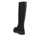 
Tiefschwarze Rieker Damen Kurzstiefel Z9172-00 mit einer robusten Profilsohle. Schuh seitlich schräg