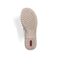 Graue Rieker Damen Pantoletten 60481-40 mit einem Klettverschluss. Schuh Laufsohle.