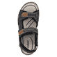 Meeresblaue Rieker Herren Trekkingsandalen 26158-14 mit einem Klettverschluss. Schuh von oben.