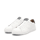 Weiße Rieker Herren Sneaker Low U0704-80 mit einer Schnürung. Schuhpaar seitlich schräg.