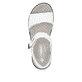 Weiße Rieker Keilsandaletten 65663-80 mit Rieker Air Sohlenfenster. Schuh von oben.