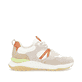 Weiße Rieker Damen Sneaker Low W2501-82 mit Schnürung sowie super leichter Sohle. Schuh Innenseite.
