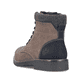 Braune Rieker Herren Schnürstiefel 33640-24 mit einem Reißverschluss. Schuh von hinten.