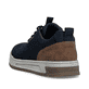 Dunkelblaue Rieker Herren Sneaker Low 36005-14 aus Rauleder. Schuh von hinten.