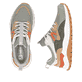 Grüne Rieker Herren Sneaker Low U1301-52 mit einer Schnürung. Schuh von oben, liegend.