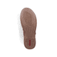 Braunbeige Rieker Damen Slipper 54573-62 mit Elastikeinsatz sowie einer Profilsohle. Schuh Innenseite