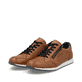 Braune Rieker Herren Sneaker Low 11903-24 mit einem Reißverschluss. Schuhpaar seitlich schräg.
