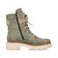 Laubgrüne Rieker Damen Biker Boots 72610-55 mit einer schockabsorbierenden Sohle. Schuh Innenseite