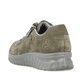Zartrosane vegane Rieker Damen Loafer 58955-31 mit einem Elastikeinsatz. Schuh Außenseite gespiegelt.