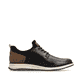 Schwarz-braune Rieker Herren Slipper 14755-00 aus Glattleder. Schuh Innenseite.
