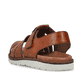 Braune Rieker Herren Sandalen 24360-24 mit einem Klettverschluss. Schuh von hinten.