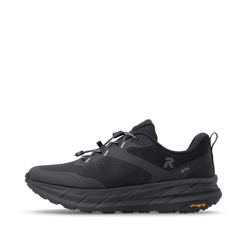 Schwarze Rieker Sport Damen Sneaker Low W4502-00. Schuh Außenseite.