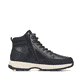 Schwarze Rieker Herren Schnürstiefel U1674-00 aus Glattleder. Schuh Innenseite.