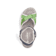 Mehrfarbige Rieker Damen Trekkingsandalen 65660-90 mit Rieker Air Sohlenfenster. Schuh von oben.