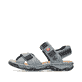 Blaue Rieker Damen Trekkingsandalen 68851-14 mit einem Klettverschluss. Schuh Außenseite.