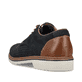 Blaue Rieker Herren Schnürschuhe 16506-16 in Löcheroptik sowie Extraweite H. Schuh von hinten.