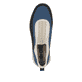 Blaue vegane Rieker Damen Sneaker High 48053-14 mit einem Reißverschluss. Schuh von oben.